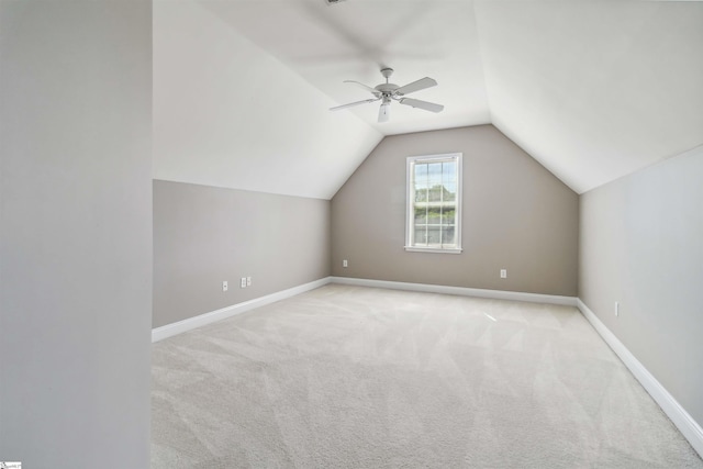 1073 Corie Crest Dr, Boiling Springs, SC 29316 - bonus room featuring carpet, vaulted ceiling, baseboards, and ceiling fan