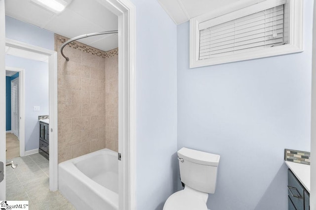 511 Shorecrest Dr, Clemson, SC 29631 - full bathroom with vanity, toilet, tub / shower combination, tile patterned floors, and baseboards