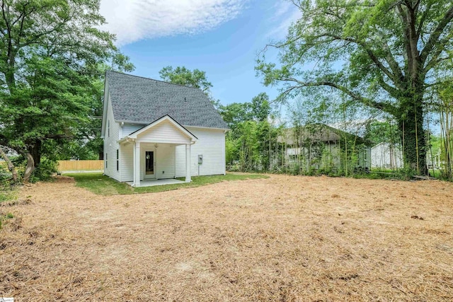 101 Poplar Ave, Belton, SC 29627 - rear view of property with a patio area and a shingled roof