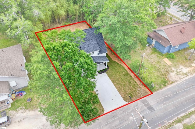 101 Poplar Ave, Belton, SC 29627 - view from above of property with property boundaries highlighted