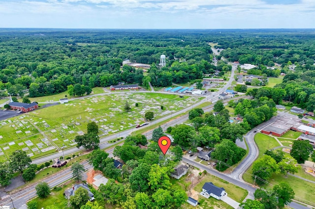 101 Poplar Ave, Belton, SC 29627 - aerial overview of property's location with a forest