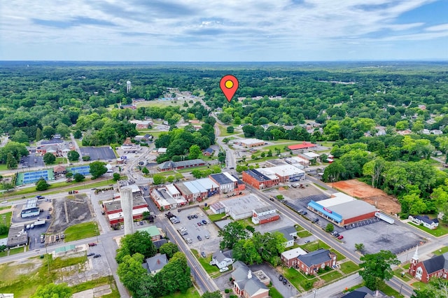 101 Poplar Ave, Belton, SC 29627 - aerial overview of property's location with a heavily wooded area