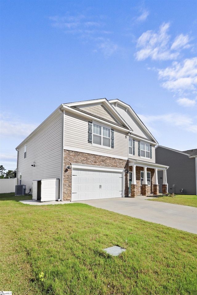 1072 Longstone Way, Spartanburg, SC 29306 - view of front facade with an attached garage, concrete driveway, and a front yard