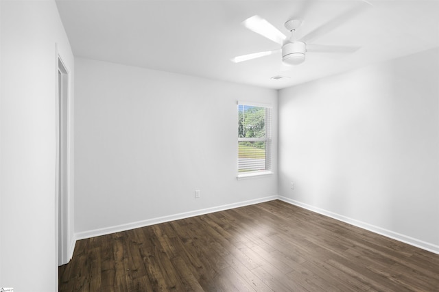 1072 Longstone Way, Spartanburg, SC 29306 - empty room with dark wood-style flooring, baseboards, and ceiling fan