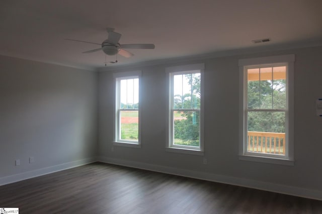3140 Midway Rd Lot 97, Anderson, SC 29621 - unfurnished room featuring dark wood-style floors and a ceiling fan
