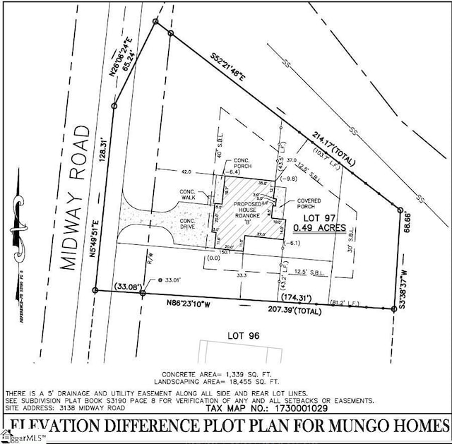 3140 Midway Rd Lot 97, Anderson, SC 29621 - survey map / technical document
