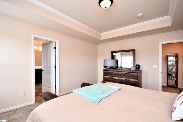 200 Marshfield Ct, Easley, SC 29642 - bedroom with carpet flooring, ornamental molding, baseboards, and a raised ceiling
