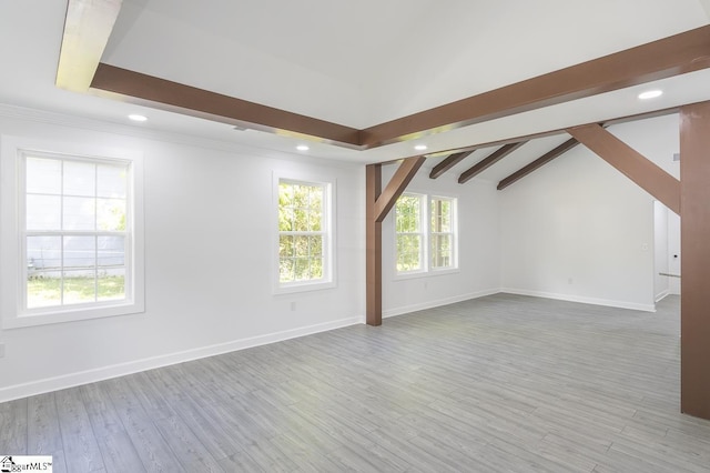1008 Tribble St, Anderson, SC 29625 - unfurnished living room featuring wood finished floors, recessed lighting, baseboards, and crown molding