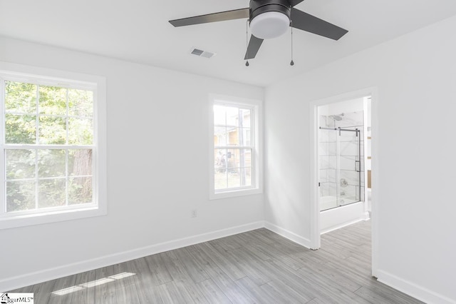 1008 Tribble St, Anderson, SC 29625 - spare room with baseboards, a ceiling fan, and wood finished floors