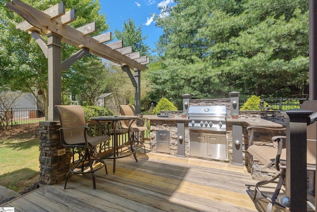 100 Claiborne Rd, Piedmont, SC 29673 - wooden deck featuring a pergola