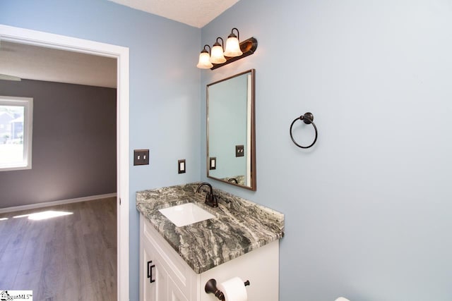1507 Northlake Dr, Anderson, SC 29625 - bathroom featuring wood finished floors, vanity, and baseboards