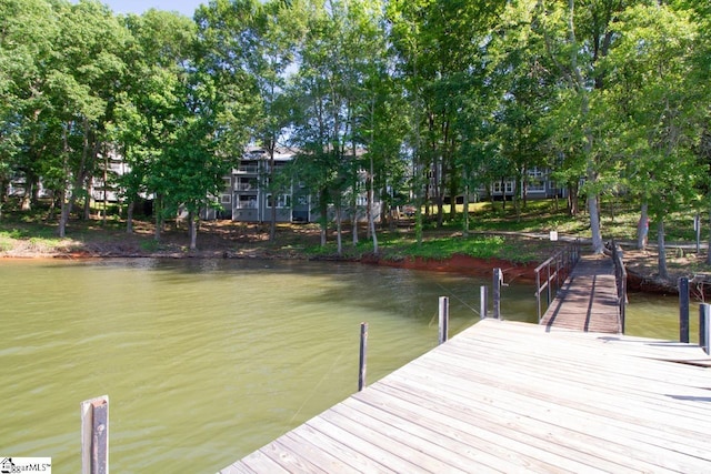 1507 Northlake Dr, Anderson, SC 29625 - dock area with a water view and view of wooded area