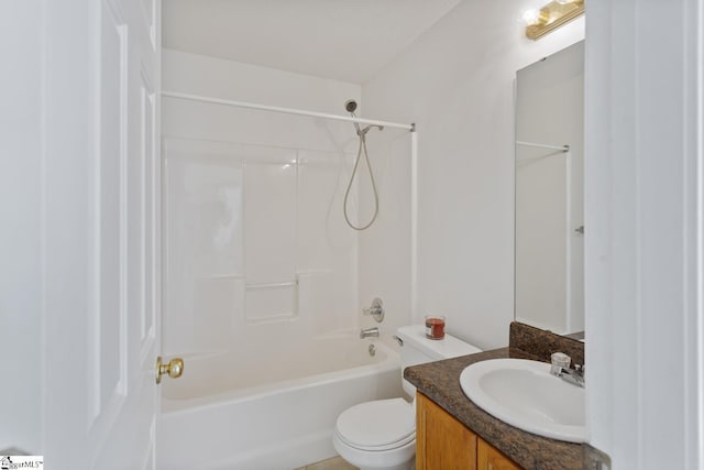 103 Berry Ct, Belton, SC 29627 - bathroom featuring vanity, shower / bath combination, and toilet