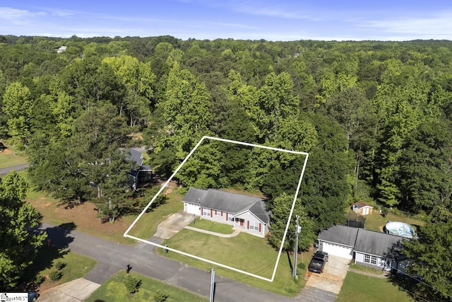 103 Berry Ct, Belton, SC 29627 - aerial overview of property's location featuring a forest and property parcel outlined