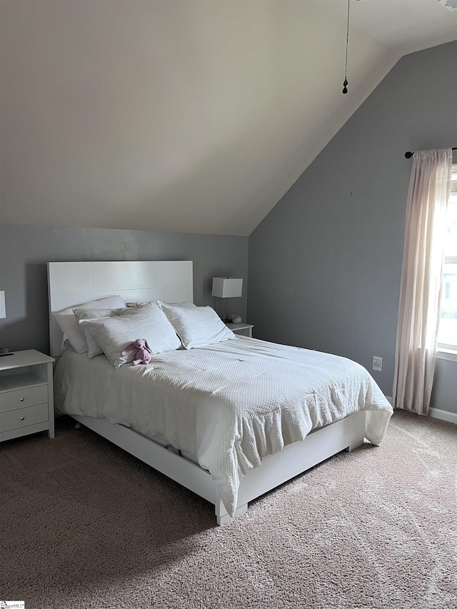 112 Cameron Creek Ln, Simpsonville, SC 29681 - carpeted bedroom featuring vaulted ceiling