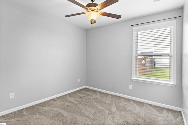 9023 Germaine Ct, Boiling Springs, SC 29316 - spare room with carpet floors, baseboards, and ceiling fan