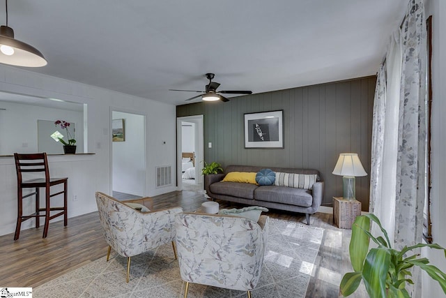 145 Rosewood Cir, Duncan, SC 29334 - living room featuring wood finished floors and a ceiling fan