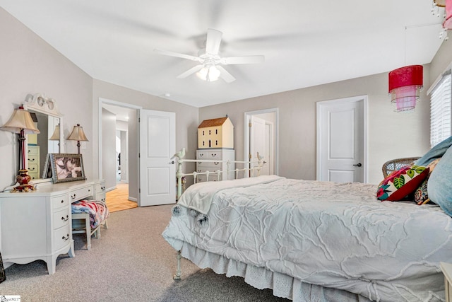 8 Knob Creek Ct, Greer, SC 29651 - bedroom with light colored carpet and ceiling fan