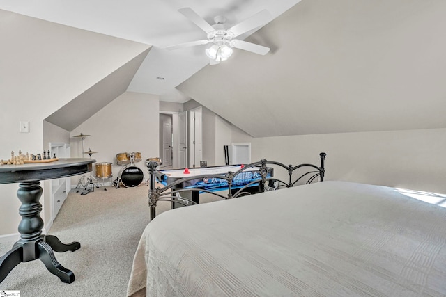 8 Knob Creek Ct, Greer, SC 29651 - carpeted bedroom with vaulted ceiling and a ceiling fan
