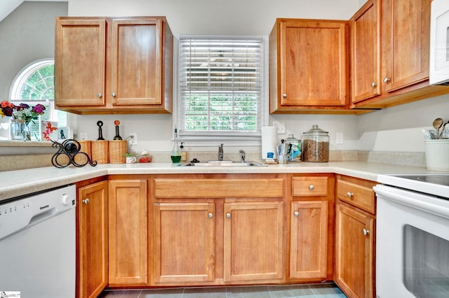 8 Knob Creek Ct, Greer, SC 29651 - kitchen featuring white appliances, a sink, and light countertops