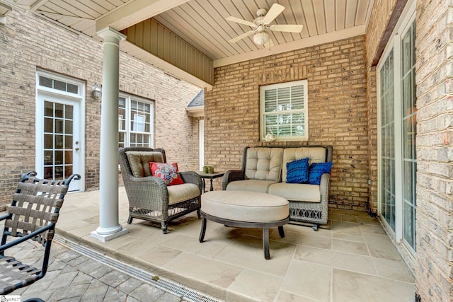 8 Knob Creek Ct, Greer, SC 29651 - view of patio / terrace featuring ceiling fan