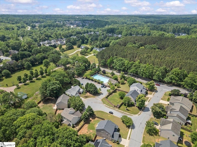 3 Clifford Ct, Simpsonville, SC 29681 - aerial overview of property's location with a forest and nearby suburban area