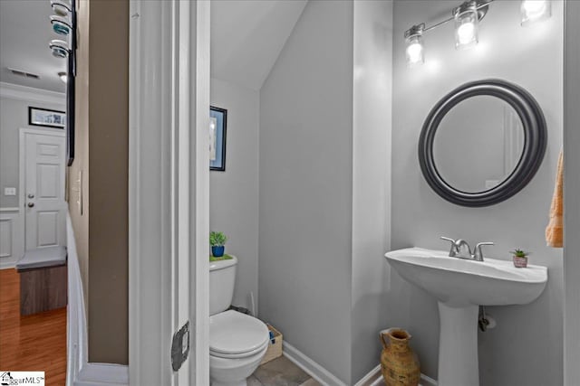 3 Clifford Ct, Simpsonville, SC 29681 - half bath featuring toilet and wood finished floors