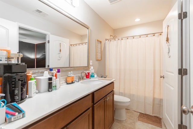 111 Crisp Cameo Ct, Greer, SC 29651 - bathroom featuring vanity, toilet, and a shower with shower curtain