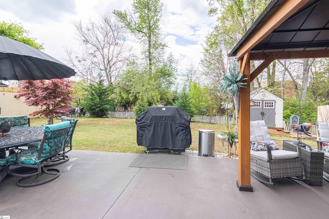 111 Crisp Cameo Ct, Greer, SC 29651 - view of patio featuring outdoor dining space and a grill