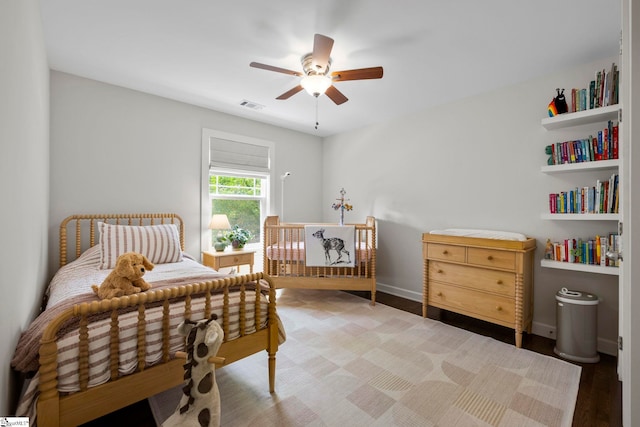 26 Briarcliff Dr, Greenville, SC 29607 - bedroom with ceiling fan and wood finished floors