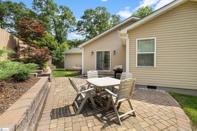 26 Briarcliff Dr, Greenville, SC 29607 - view of patio / terrace featuring outdoor dining area and grilling area