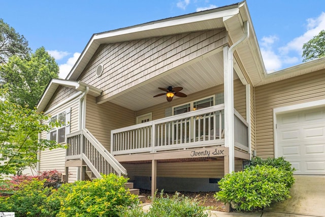 26 Briarcliff Dr, Greenville, SC 29607 - doorway to property featuring ceiling fan and covered porch