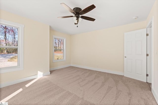 183 Wittmore Ln, Cleveland, SC 29635 - unfurnished room with light carpet, ceiling fan, a smoke detector, and baseboards