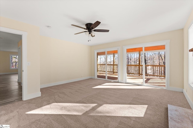 183 Wittmore Ln, Cleveland, SC 29635 - unfurnished room featuring carpet, a ceiling fan, and baseboards