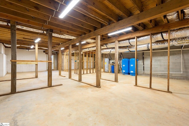 183 Wittmore Ln, Cleveland, SC 29635 - unfinished basement with water heater and a water pressure tank