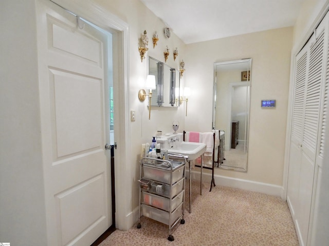 117 Montgomery Dr, Spartanburg, SC 29302 - bathroom featuring a sink and baseboards