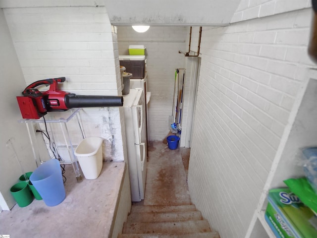 117 Montgomery Dr, Spartanburg, SC 29302 - interior space with unfinished concrete floors and washer / dryer