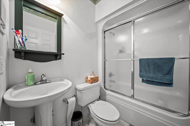 123 S Lake Emory Dr, Inman, SC 29349 - full bathroom with toilet and shower / bath combination with glass door