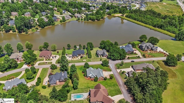123 S Lake Emory Dr, Inman, SC 29349 - aerial perspective of suburban area with a nearby body of water