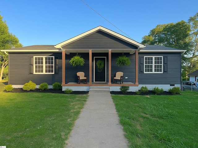 1316 E S 6th St, Seneca, SC 29678 - view of front of home featuring a porch, a front yard, and crawl space