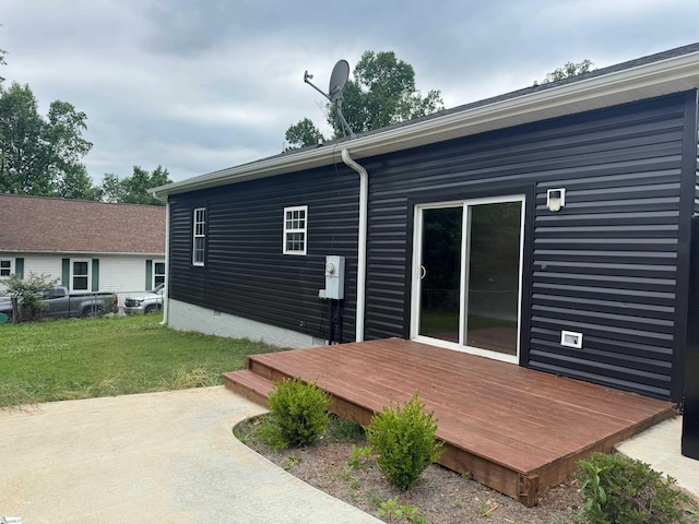 1316 E S 6th St, Seneca, SC 29678 - rear view of property with a deck, a yard, and crawl space
