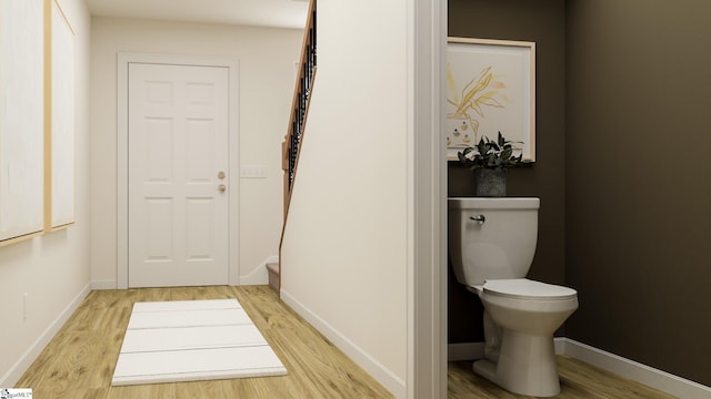 118 Sun Chase Rd Unit Cc 13Crane, Anderson, SC 29621 - bathroom featuring wood finished floors, toilet, and baseboards