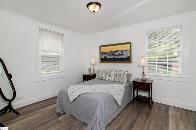 208 Arlington Avenue Unit A And B, Anderson, SC 29621 - bedroom with wood finished floors, baseboards, multiple windows, and ornamental molding
