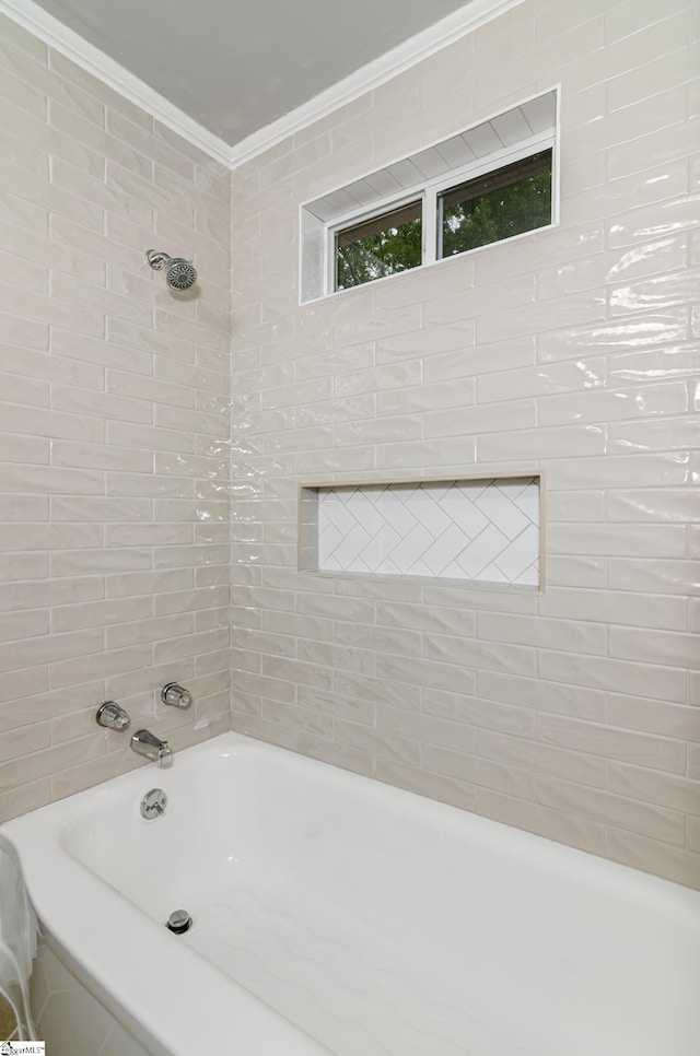 208 Arlington Avenue Unit A And B, Anderson, SC 29621 - full bath featuring crown molding and washtub / shower combination