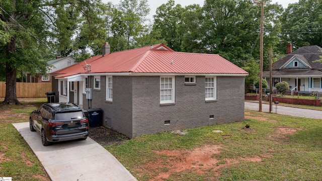 208 Arlington Avenue Unit A And B, Anderson, SC 29621 - view of side of home with crawl space, brick siding, and metal roof