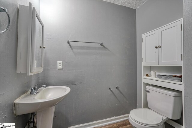 406 Standing Rock Dr, Boiling Springs, SC 29316 - half bath featuring toilet and wood finished floors