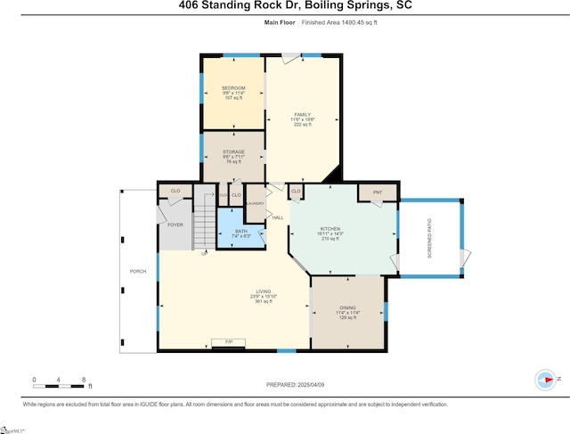 406 Standing Rock Dr, Boiling Springs, SC 29316 - floor plan / room layout