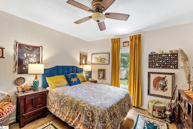 298 Stamey Valley Rd, Travelers Rest, SC 29690 - bedroom with light wood-style flooring and a ceiling fan