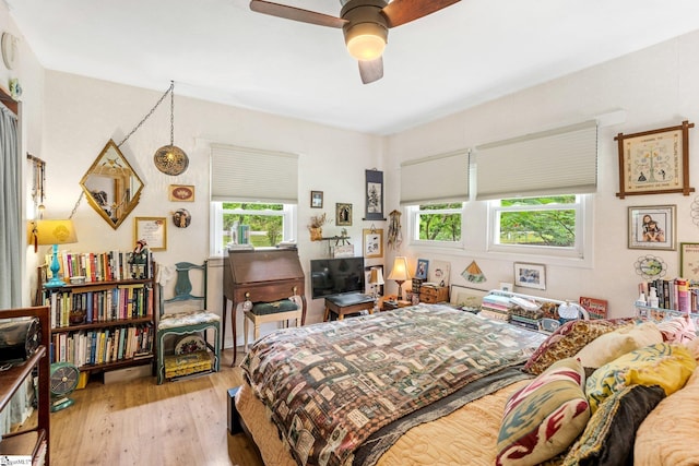 298 Stamey Valley Rd, Travelers Rest, SC 29690 - bedroom with wood finished floors and a ceiling fan
