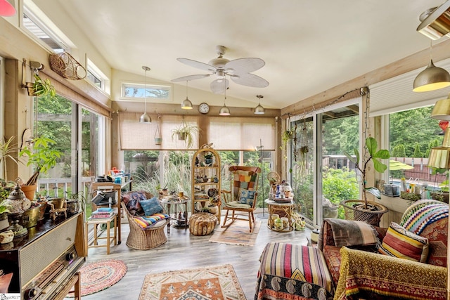 298 Stamey Valley Rd, Travelers Rest, SC 29690 - sunroom with lofted ceiling and wood finished floors